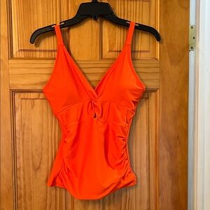 Orange Tank Top, swim suit fabric